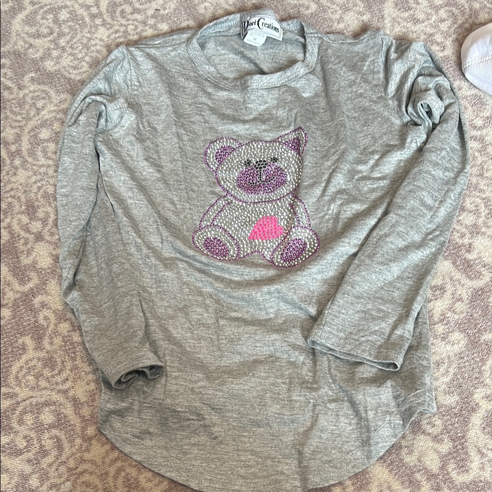 Dori Creations gray bear print shirt